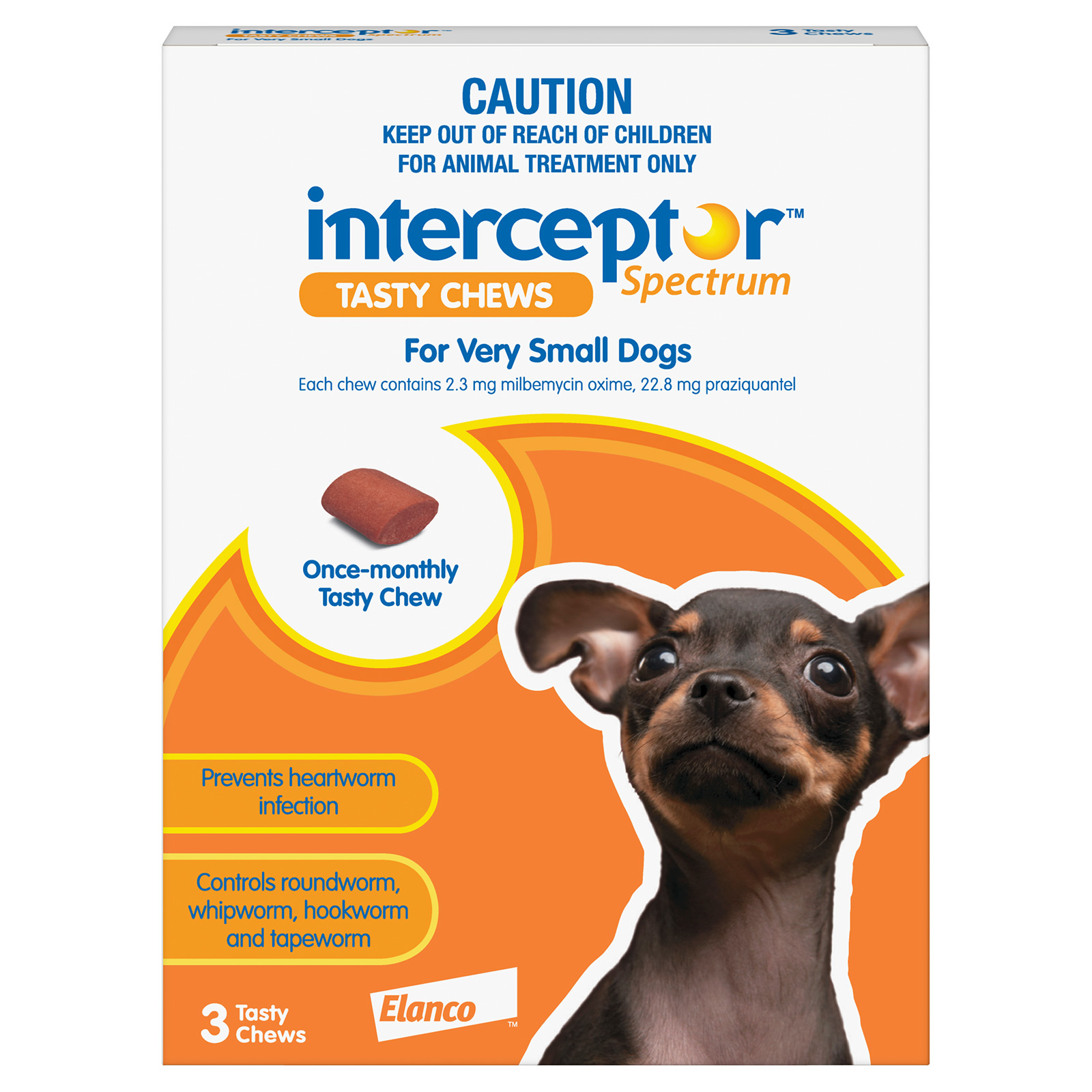 Interceptor Spectrum <4kgl Dog 3 pk