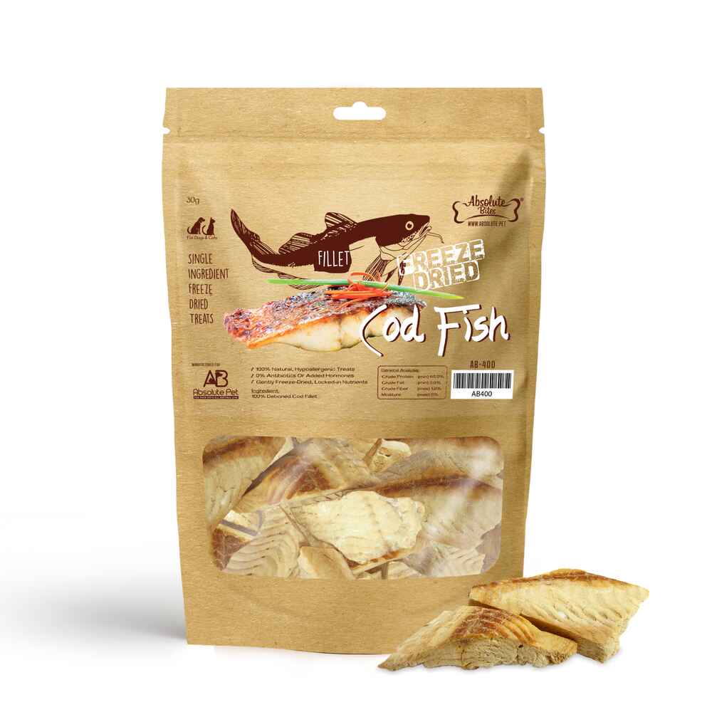 Absolute Bites F-Dried Cod Fish 1oz