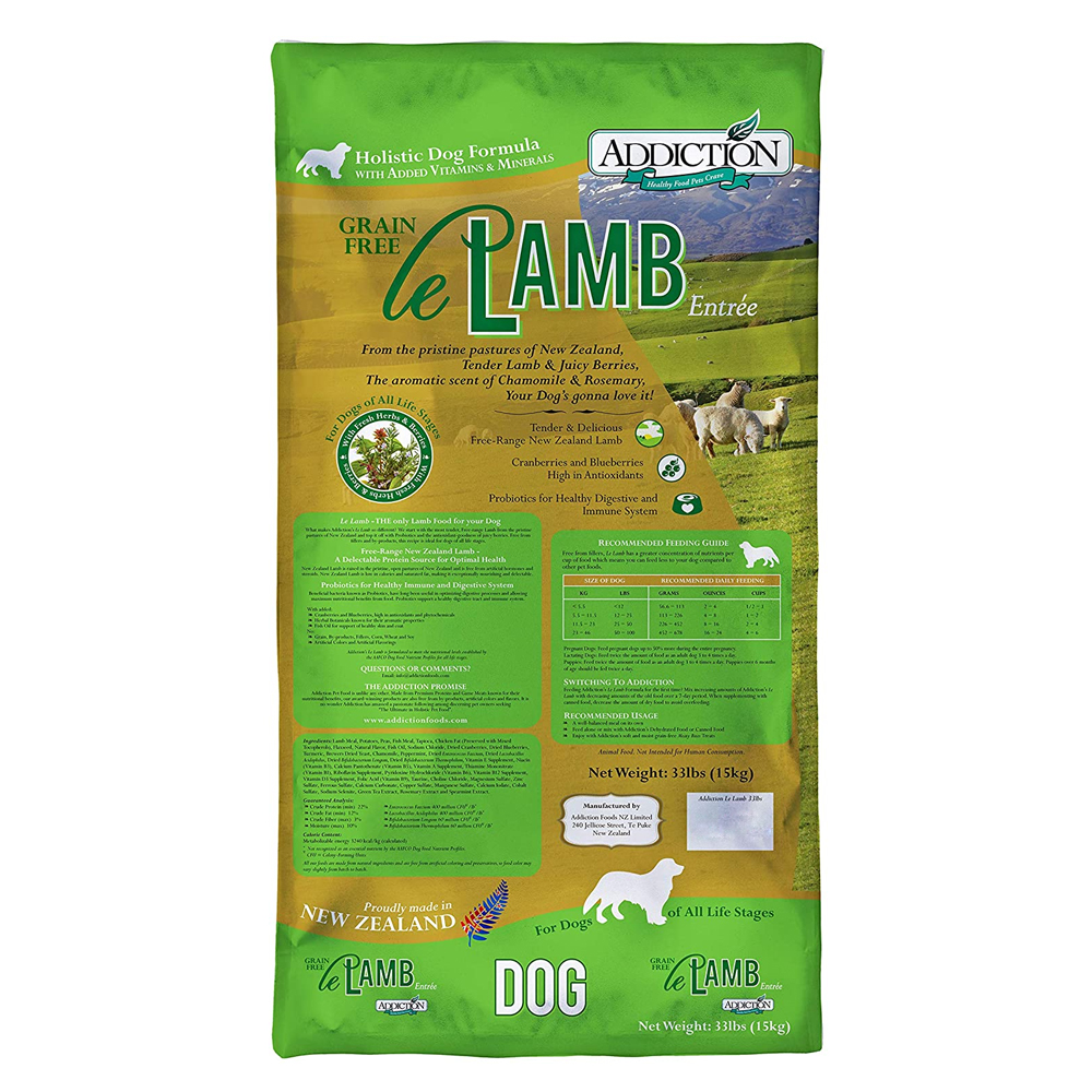 Addiction Le Lamb Grain-Free Dog Food 33