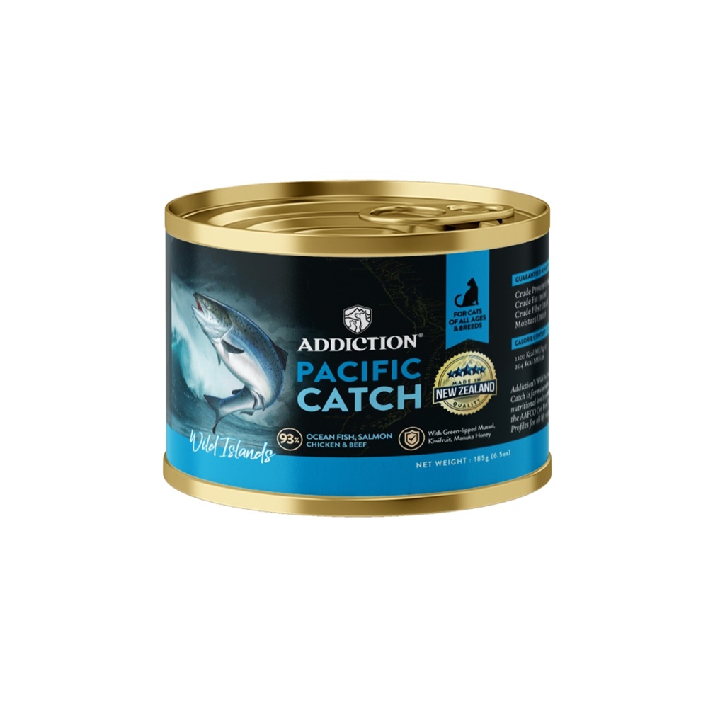 Addiction Wild Islands Pacific Catch Ocean Fish & Salmon Canned Cat Food 185 gm