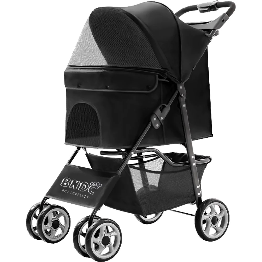 BNDC Pet Stroller For Dogs And Cats 102 Black