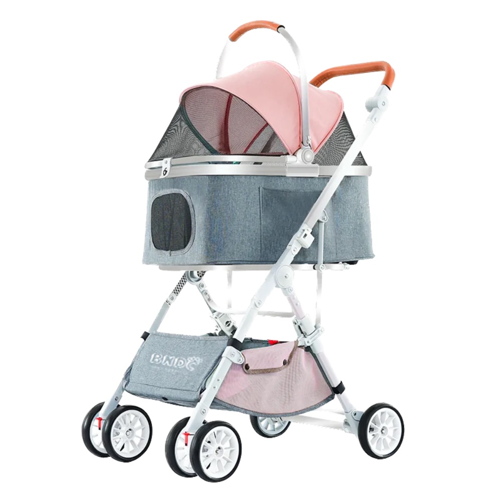 BNDC Pet Stroller For Dogs And Cats 103 Pink