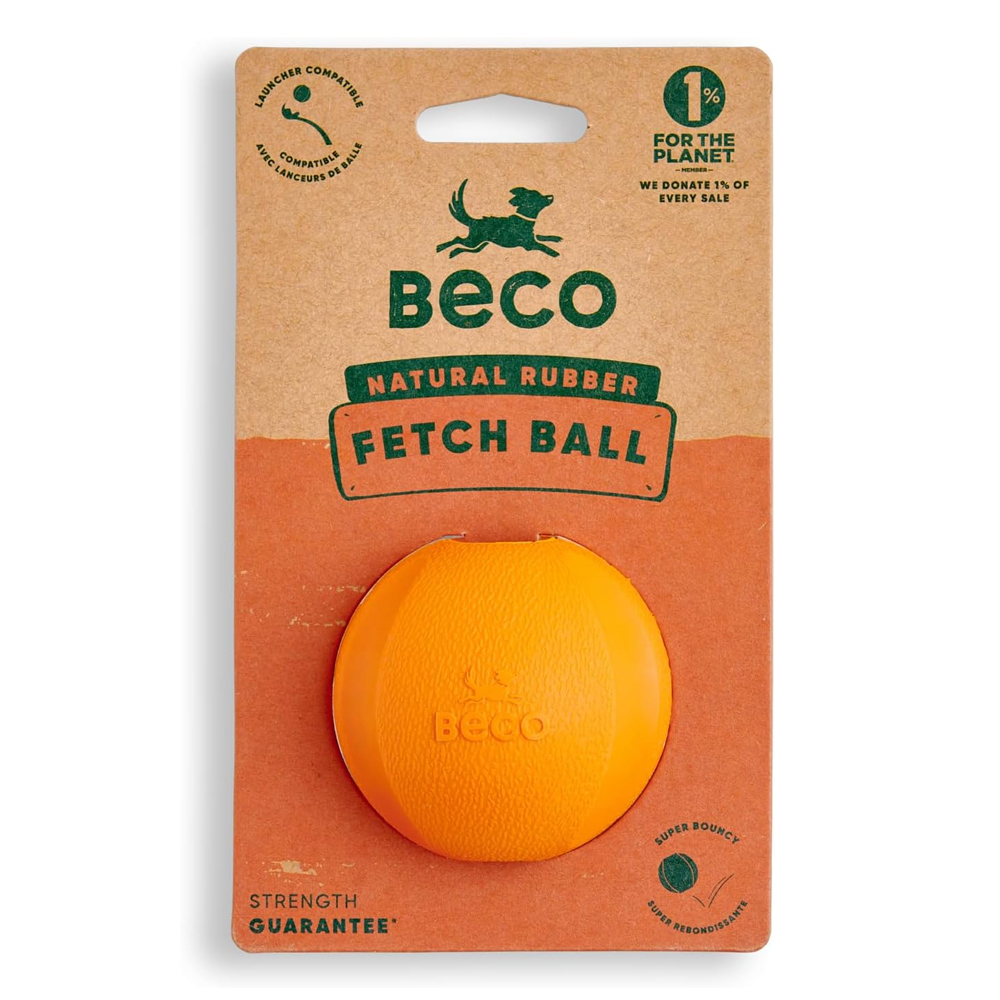 Beco Fetch Ball Natural Rubber Dog Toy