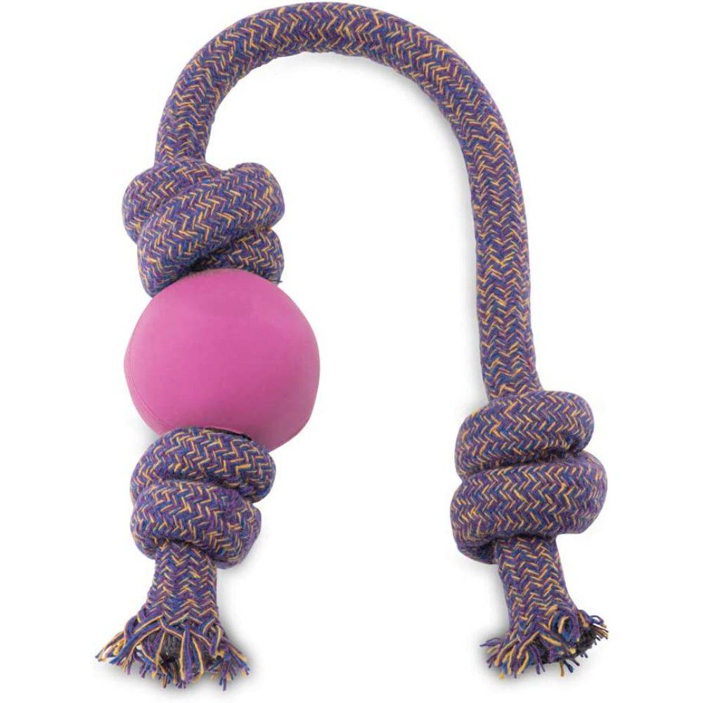 Beco Natural Rubber Ball on Rope Pink S