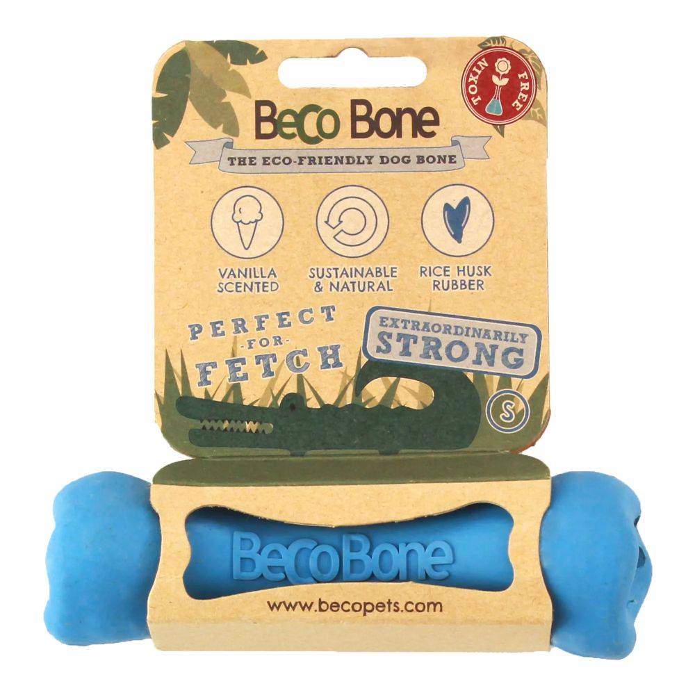 Beco Natural Rubber Bone Blue M