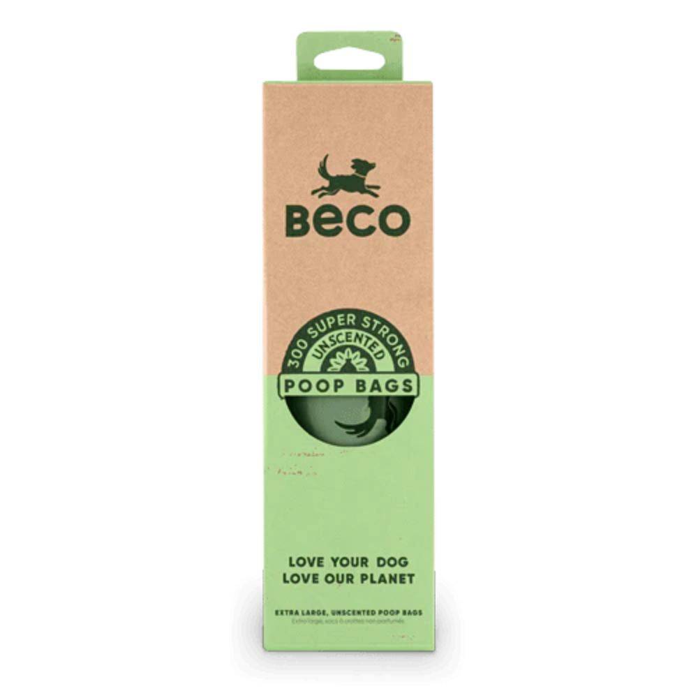 Beco Unscented Poop Bags Green 300 Roll