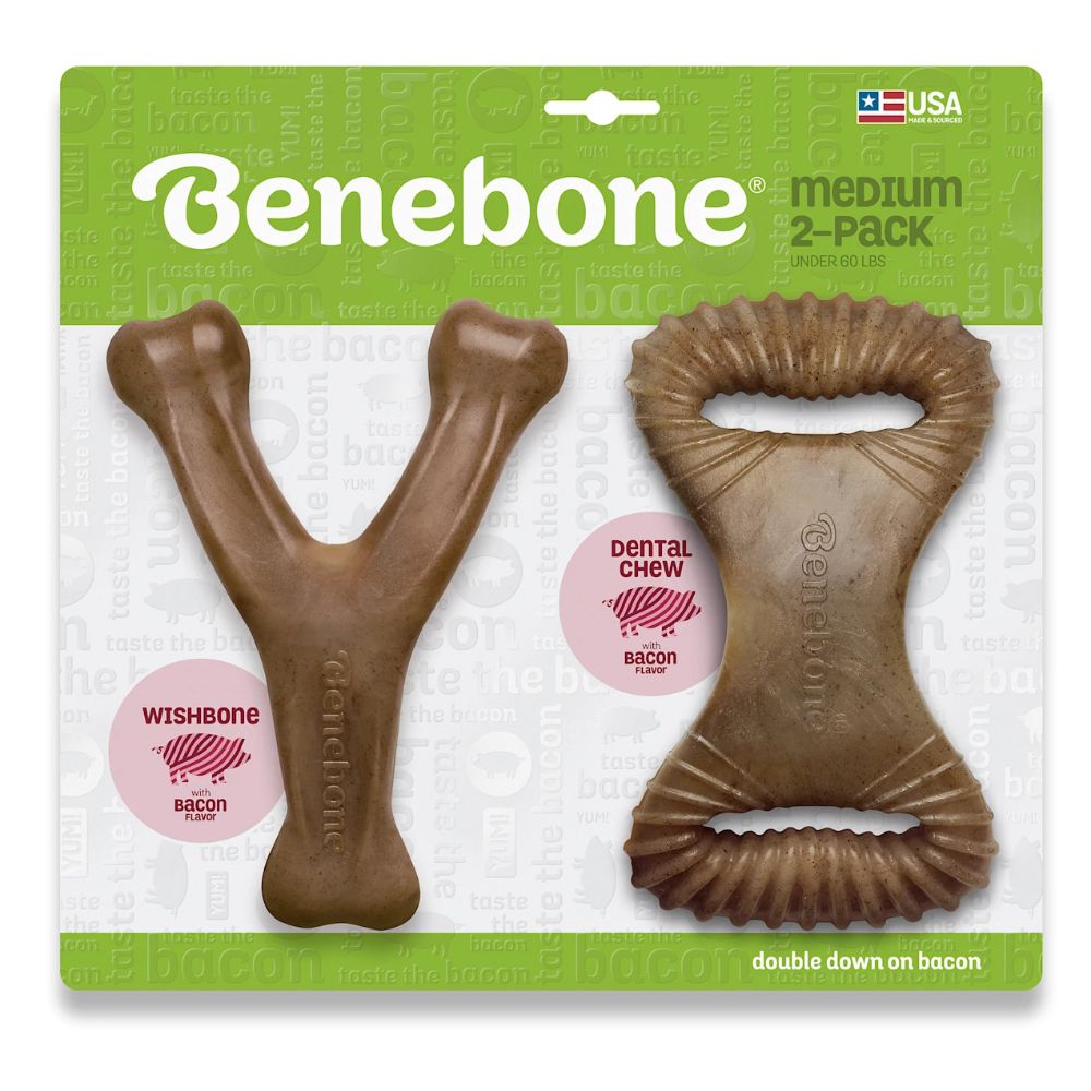 Benebone 2P Dental Chew/Wishbone Bacon T
