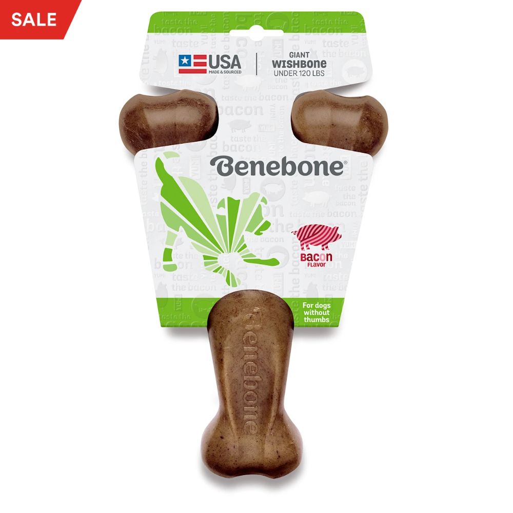 Benebone Wishbone Bacon Dog Toy G