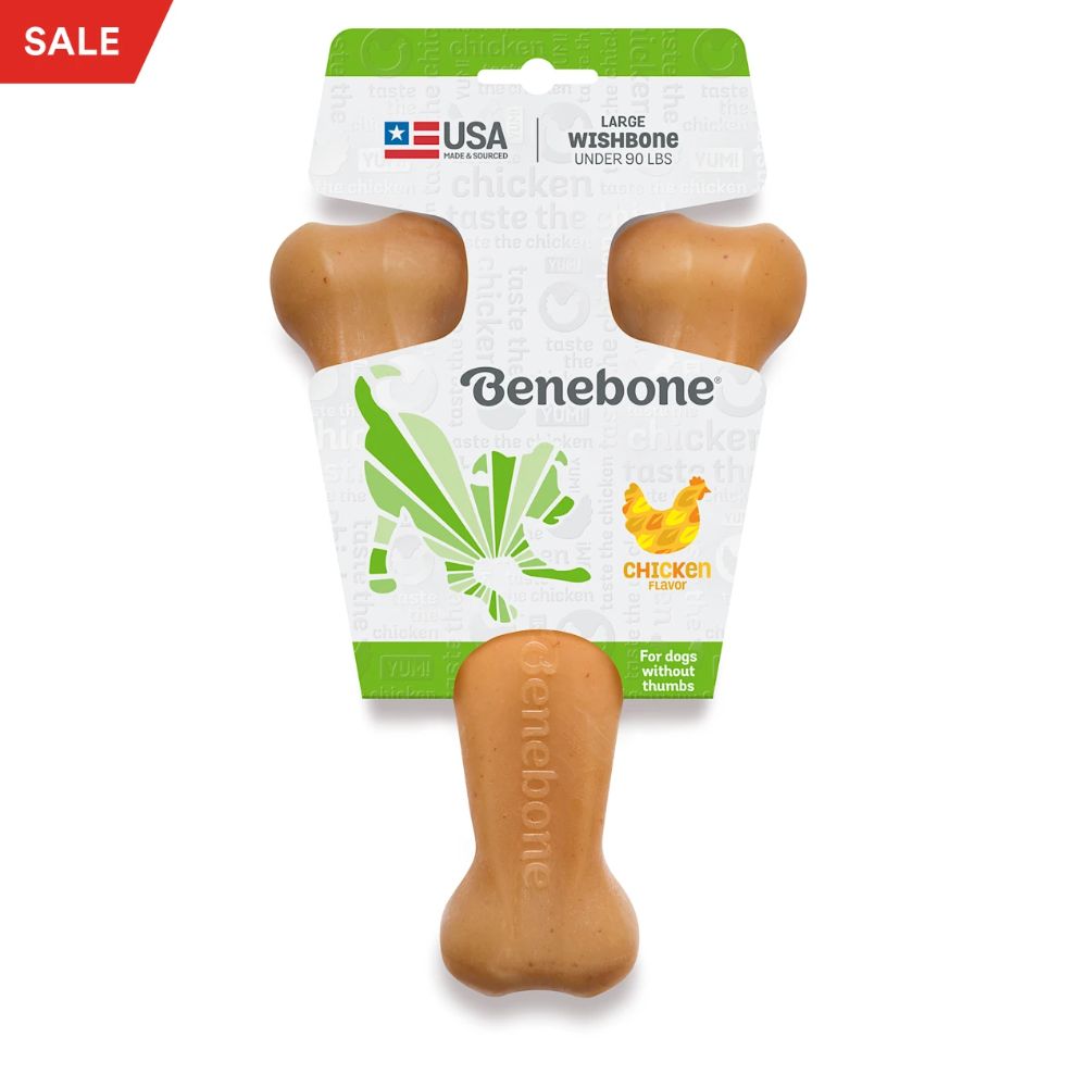 Benebone Wishbone Chicken Dog Toy L