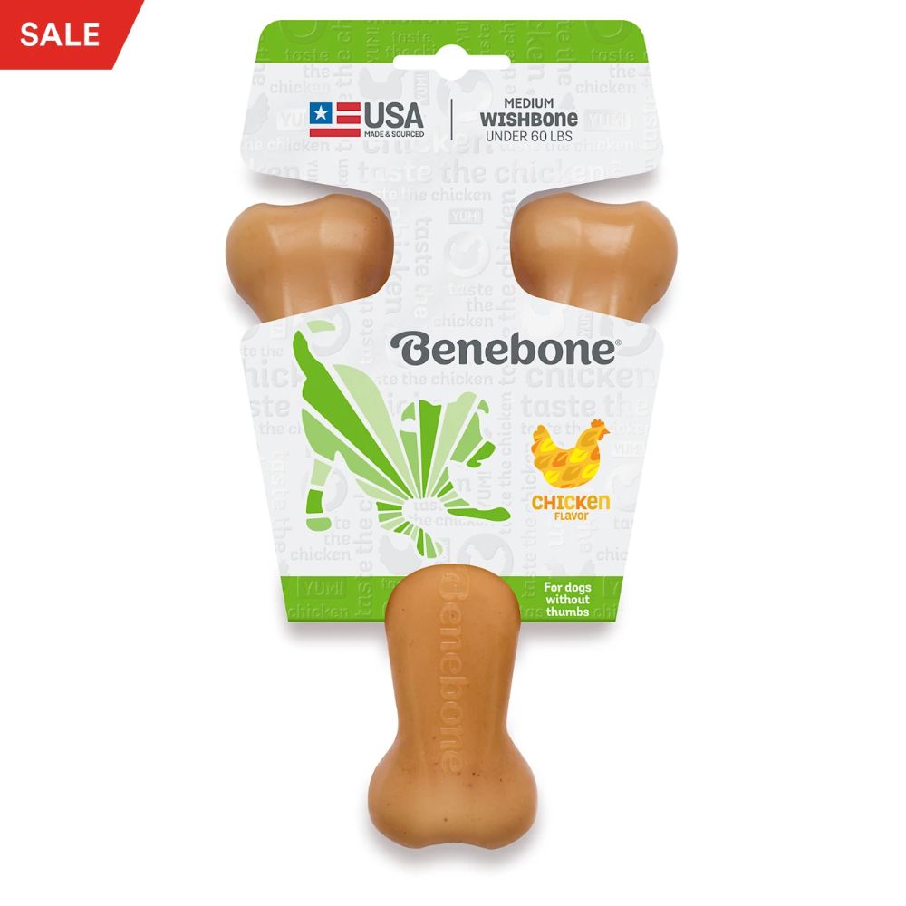 Benebone Wishbone Chicken Dog Toy M