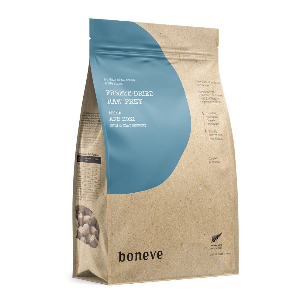 Boneve Freeze Dried Raw Beef and Hoki For Dogs