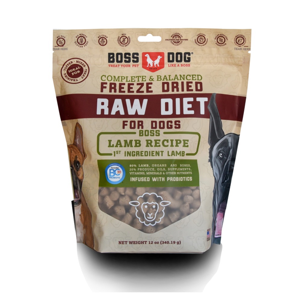 Boss Dog Freeze Dried Lamb Recipe 12oz 
