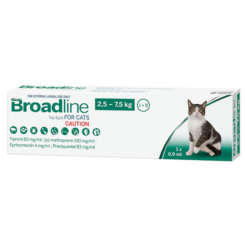 Broadline Spot-On Large Cat 2.5-7.5 1 pk