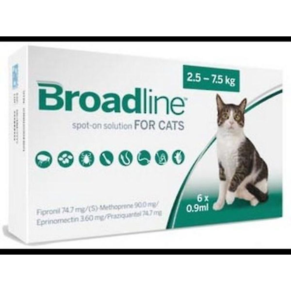 Broadline Spot On Large Cat 2.5-7.5 6 pk