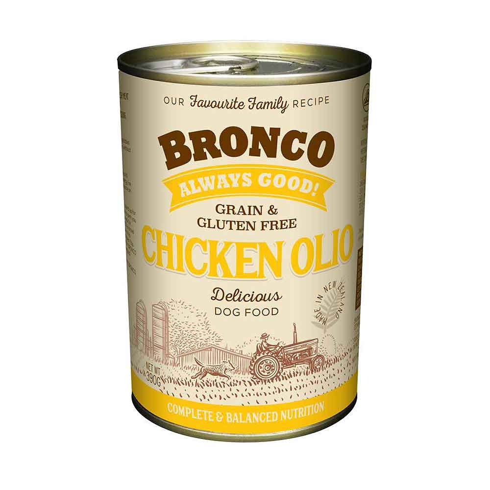 Bronco Chicken Olio Dog Wet Food 390g
