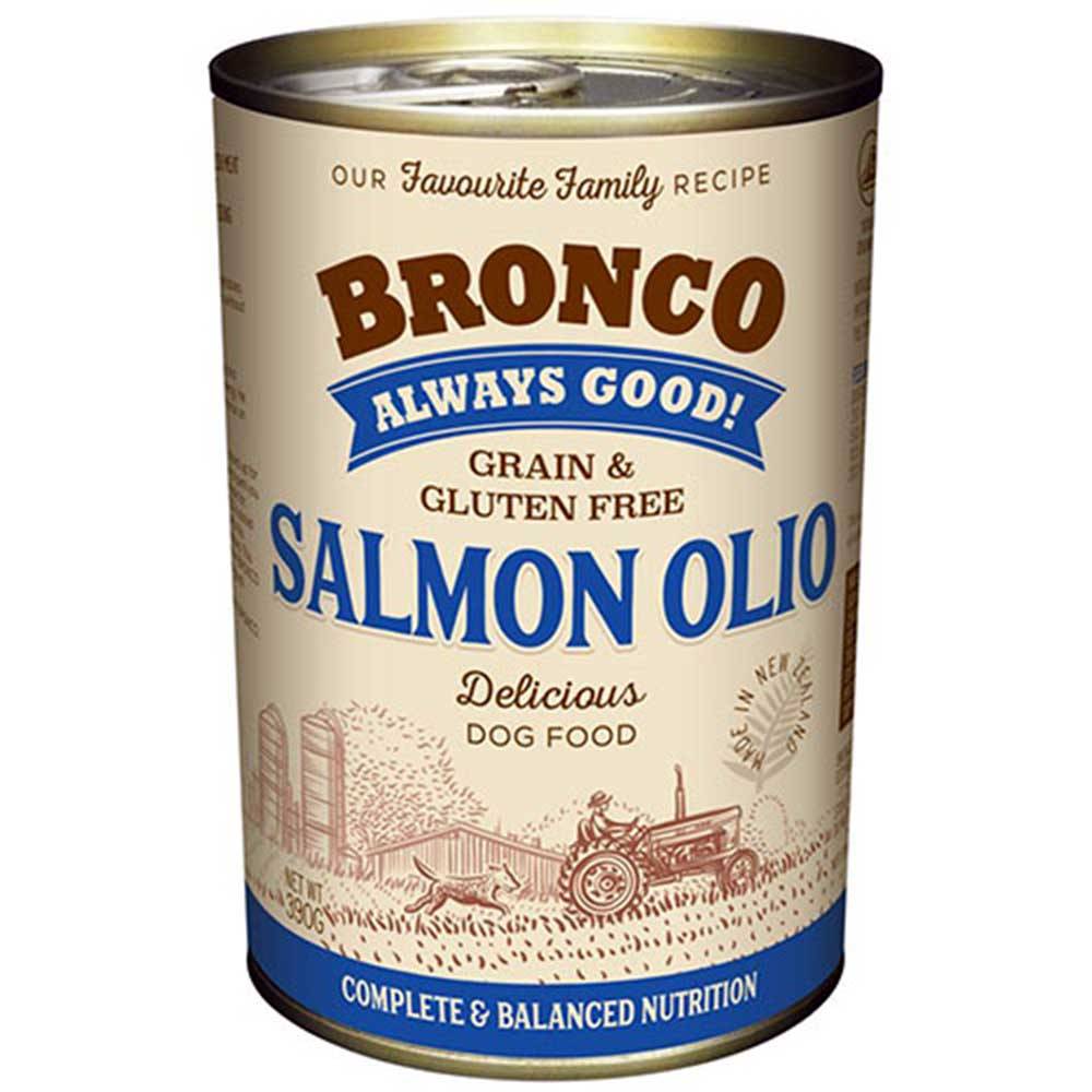 Bronco Salmon Olio Dog Wet Food 390g