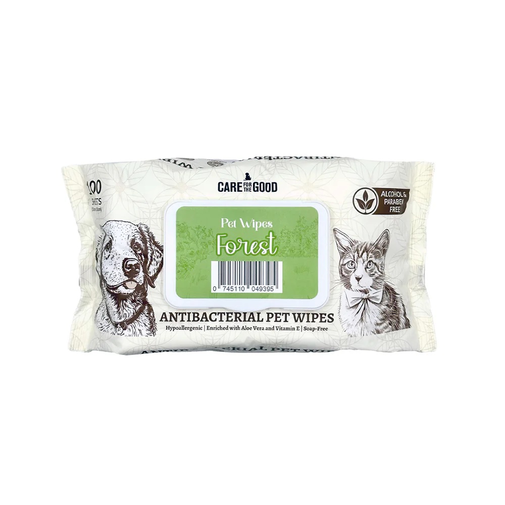 Care For The Good Antibacterial Pet Wipes Forest 100 pcs