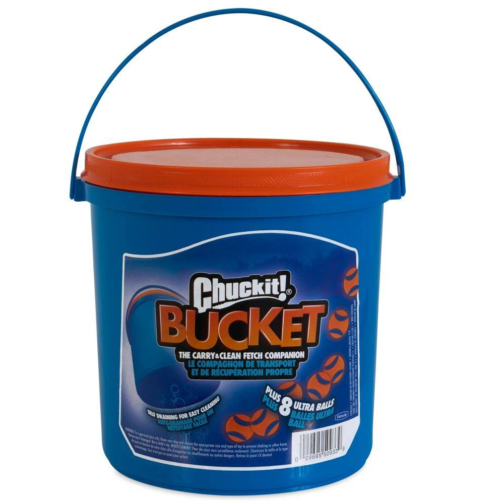 Chuckit Bucket With Ultra Ball M 8Pk