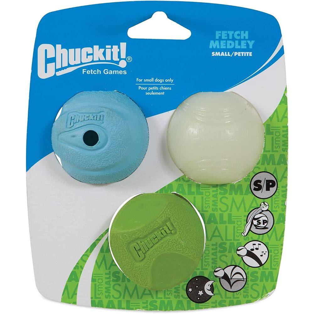 Chuckit Fetch Medley For Dogs  S 3 Pack