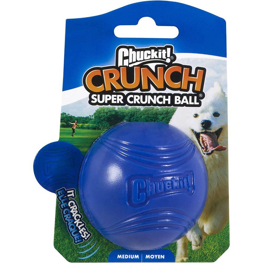 Chuckit Super Crunch Ball Dog Toy M 1Pk
