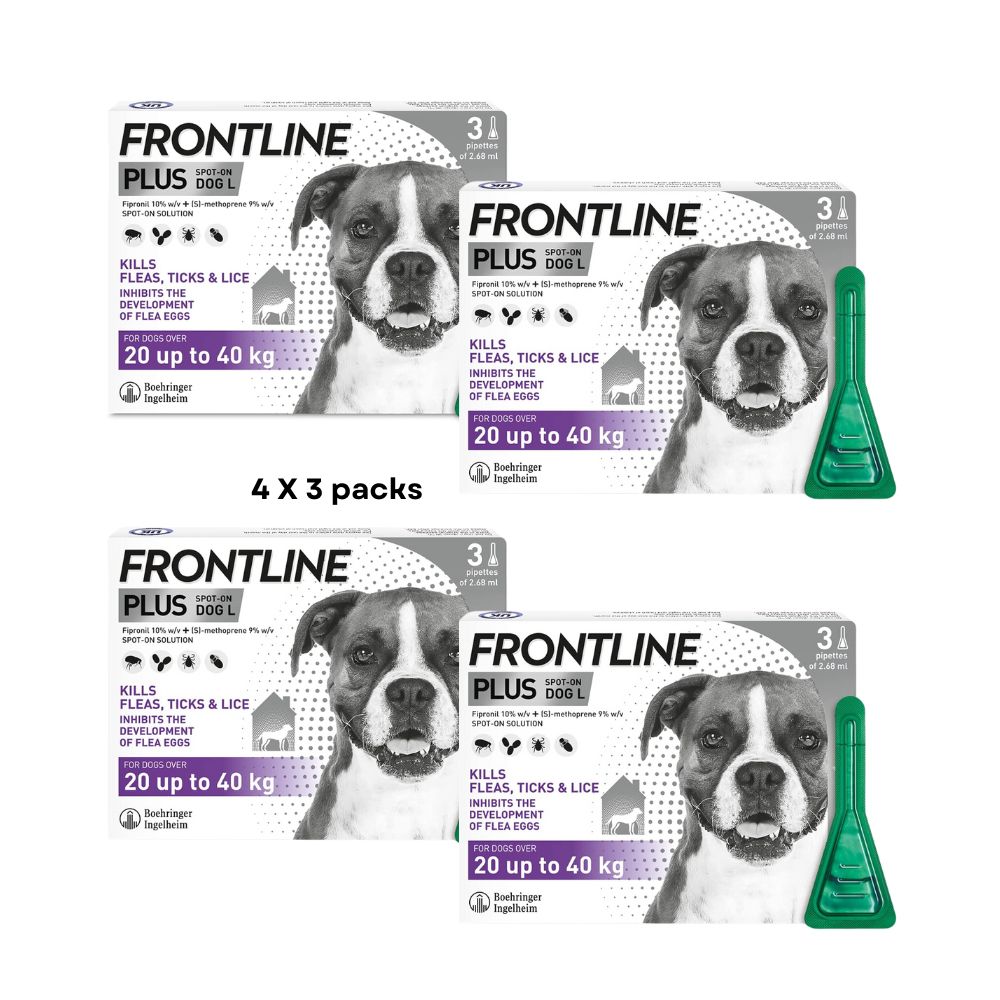 Frontline Plus Large Dog 20-40 Kg 4X3 Pk