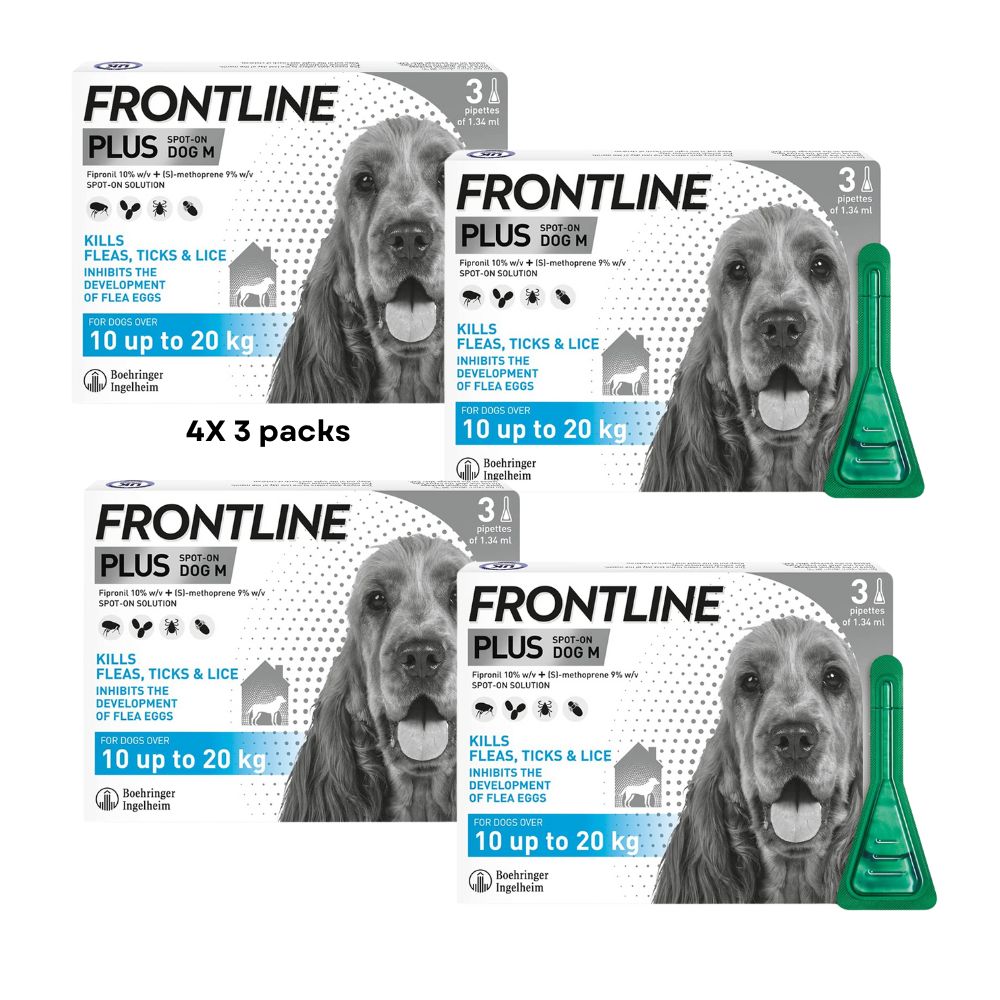 Frontline Plus Medium Dog 10-20 Kg 4X3Pk