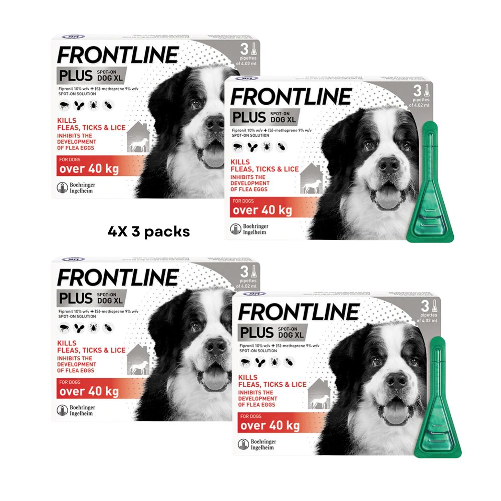 Frontline Plus X-Large Dog 40-60Kg 4X3Pk
