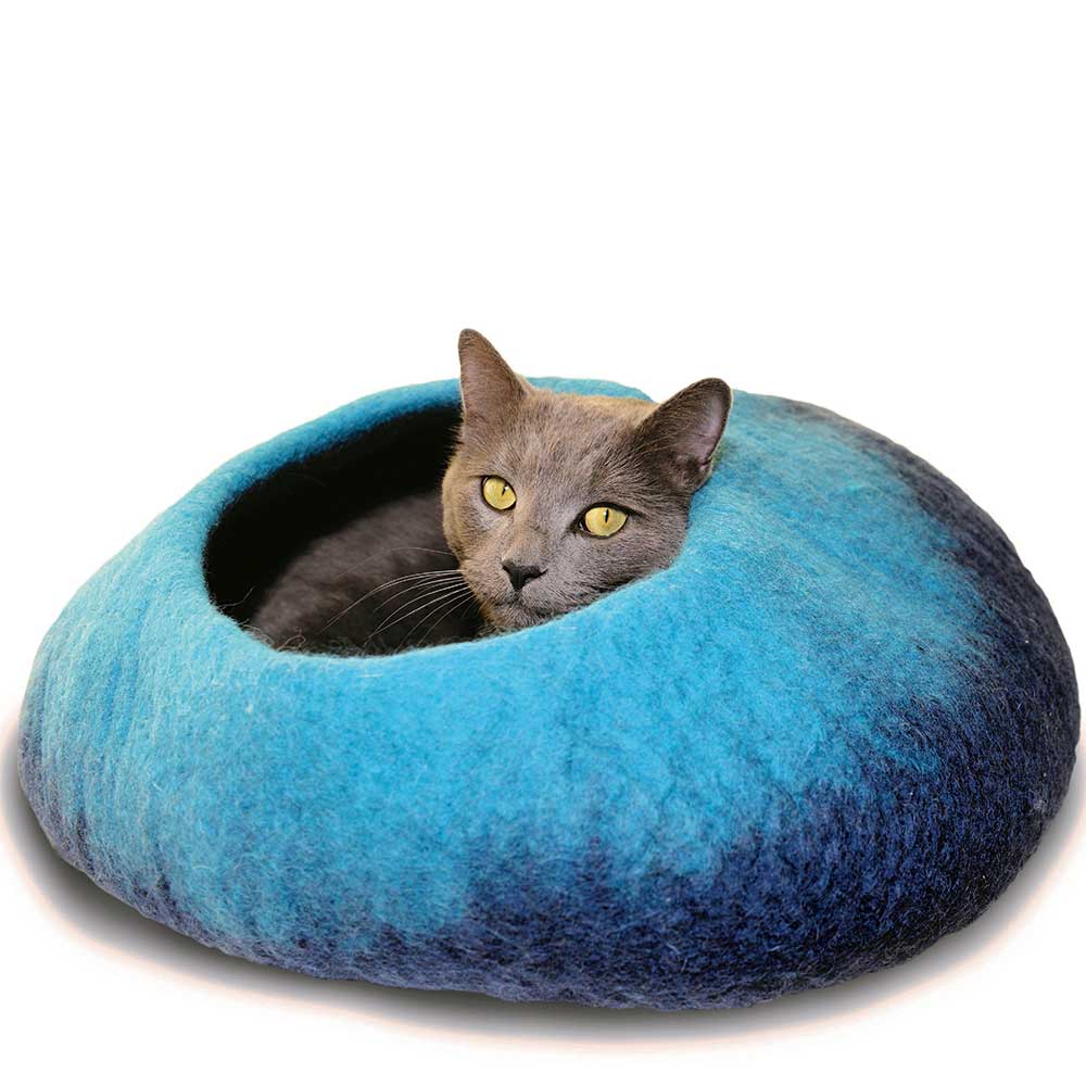 Navy/Turquoise Ombre Cat Cave