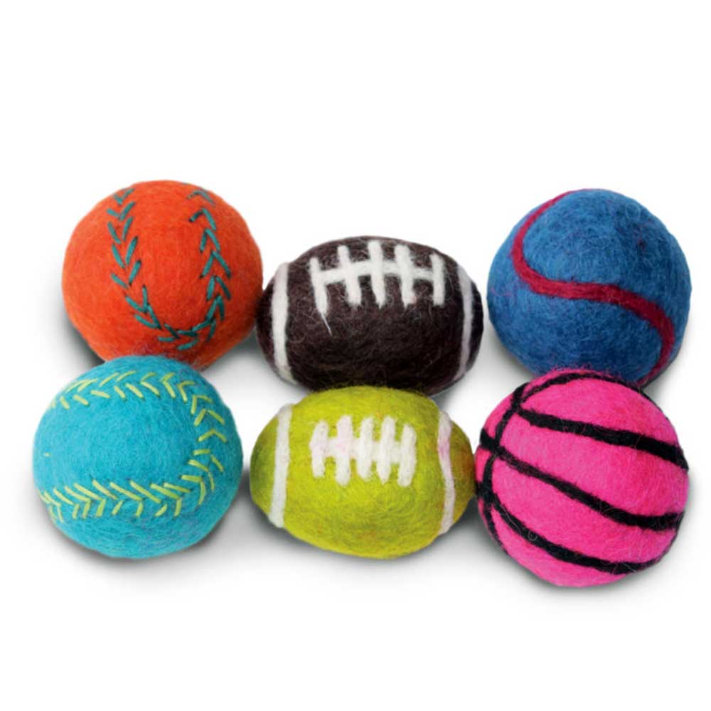 1.5" Sport Balls - 6pc/pack Toy for Cats