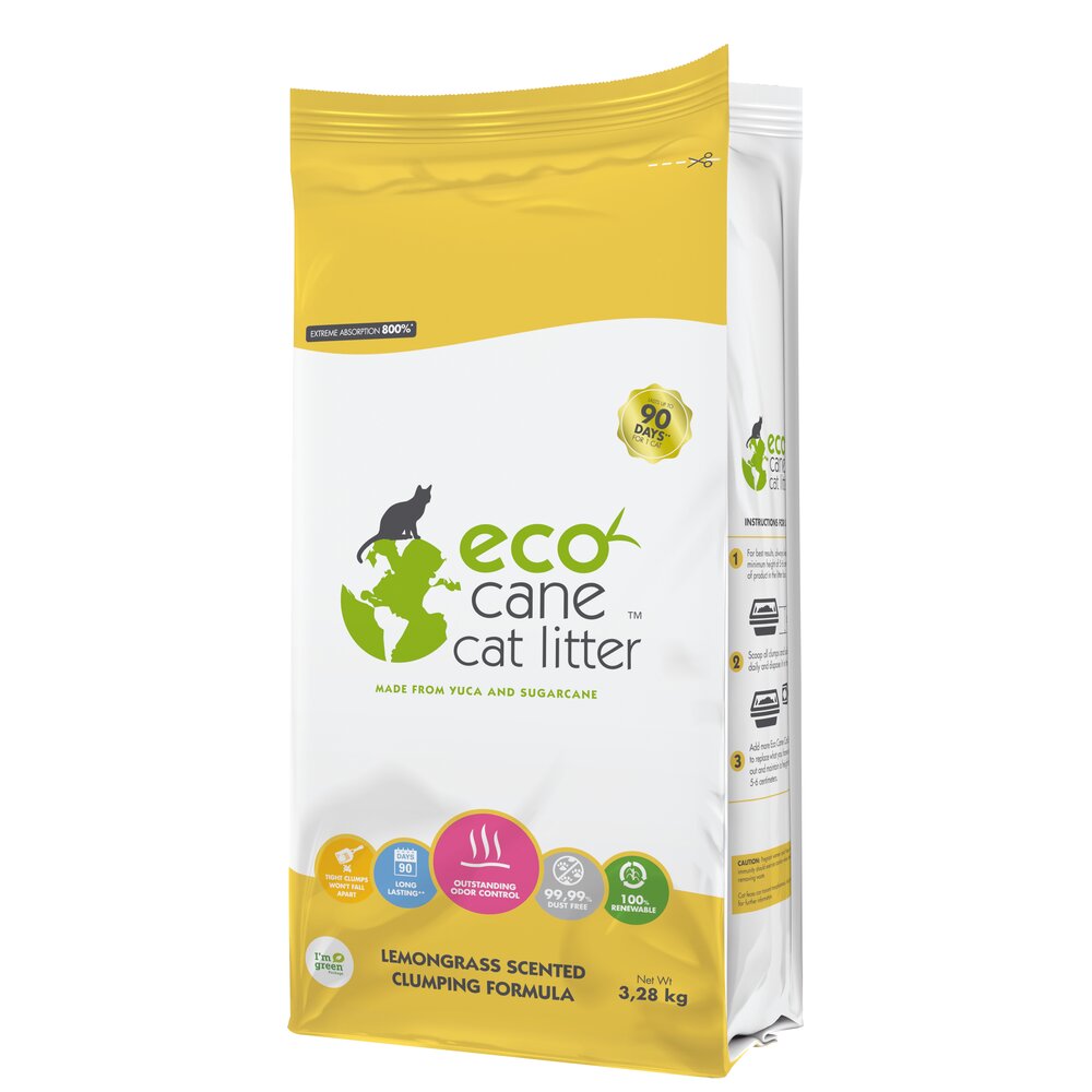 Eco Cane Lemongrass Cat Litter 11.6L