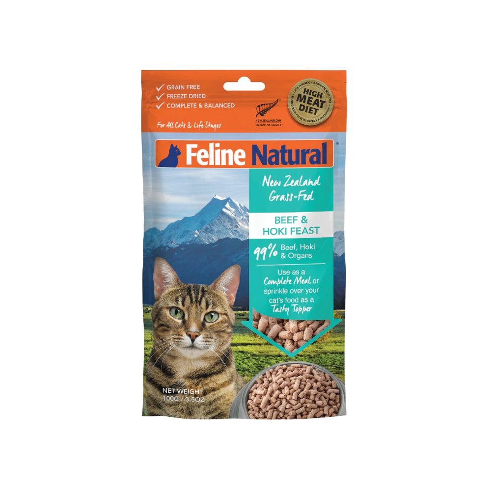 Feline Natural Beef & Hoki Cat Food 85g