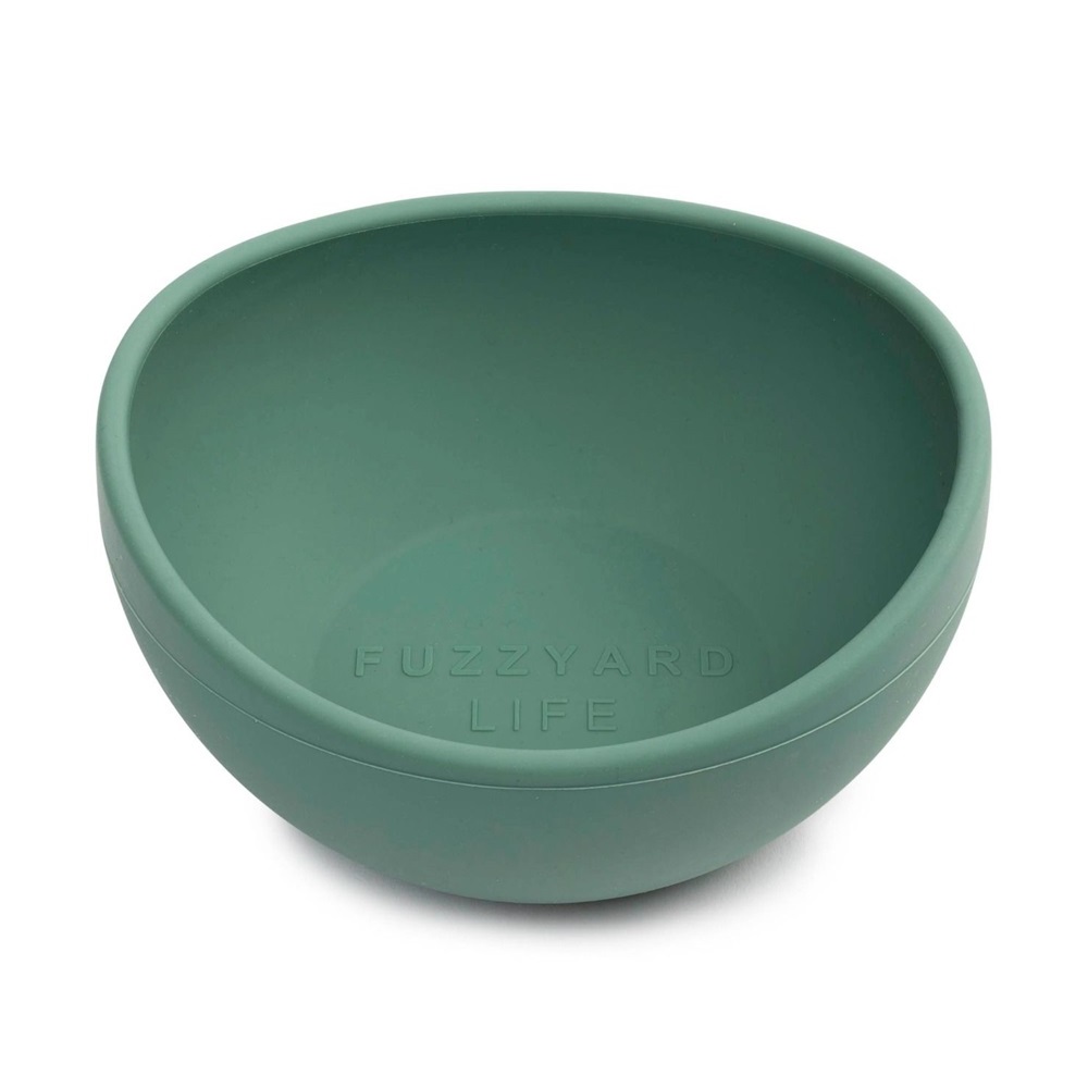 FuzzYard Life Silicone Dog Feeding Bowl Myrtle Green Medium