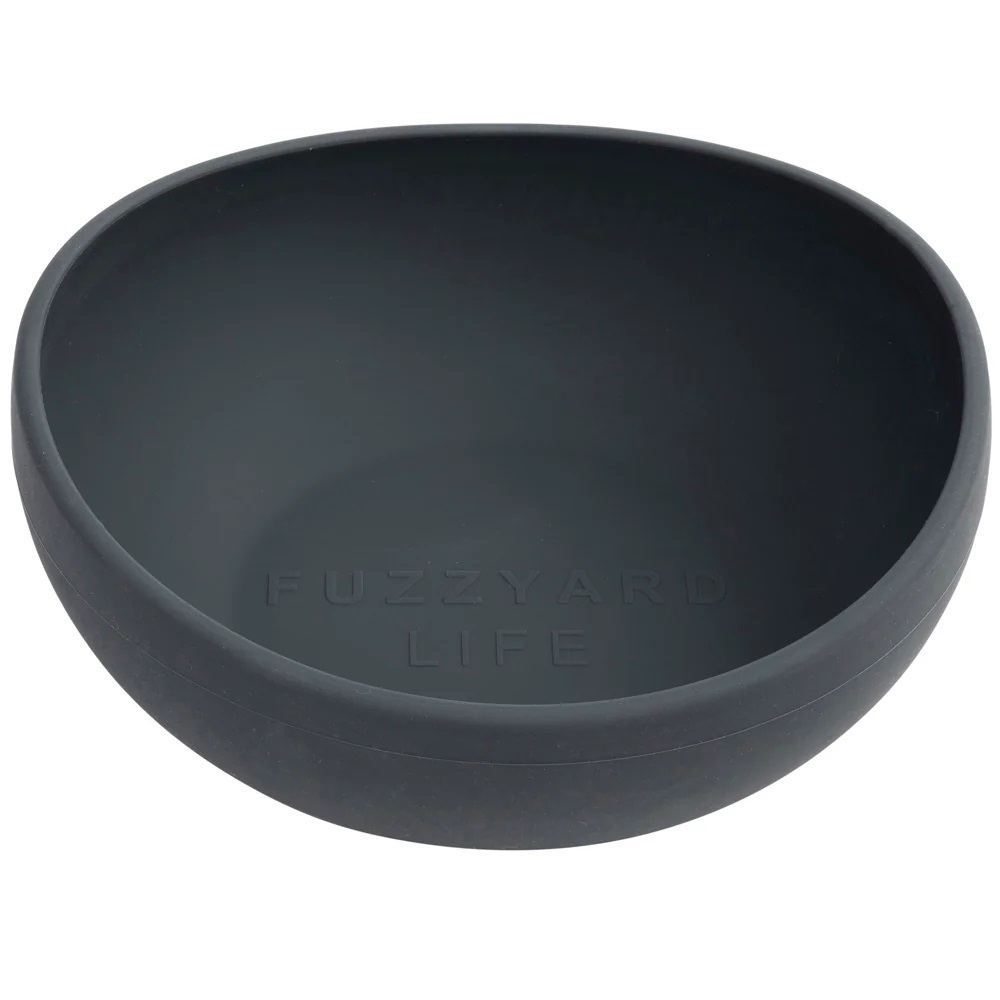 FuzzYard Life Silicone Dog Feeding Bowl Slate Grey Medium