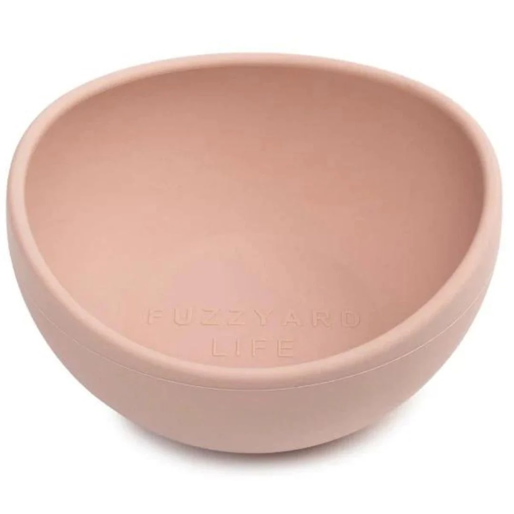 FuzzYard Life Silicone Dog Feeding Bowl Soft Blush Large