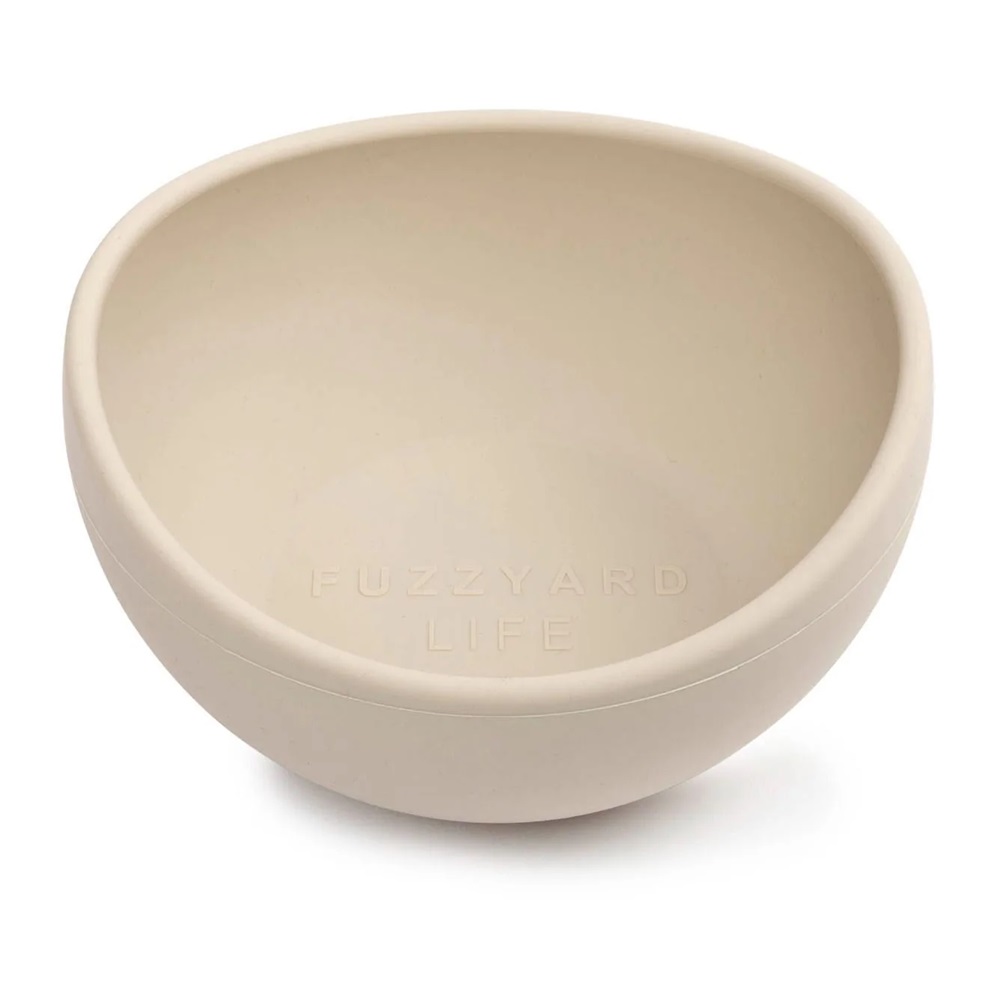 FuzzYard Life Silicone Dog Feeding Bowl Sandstone Large