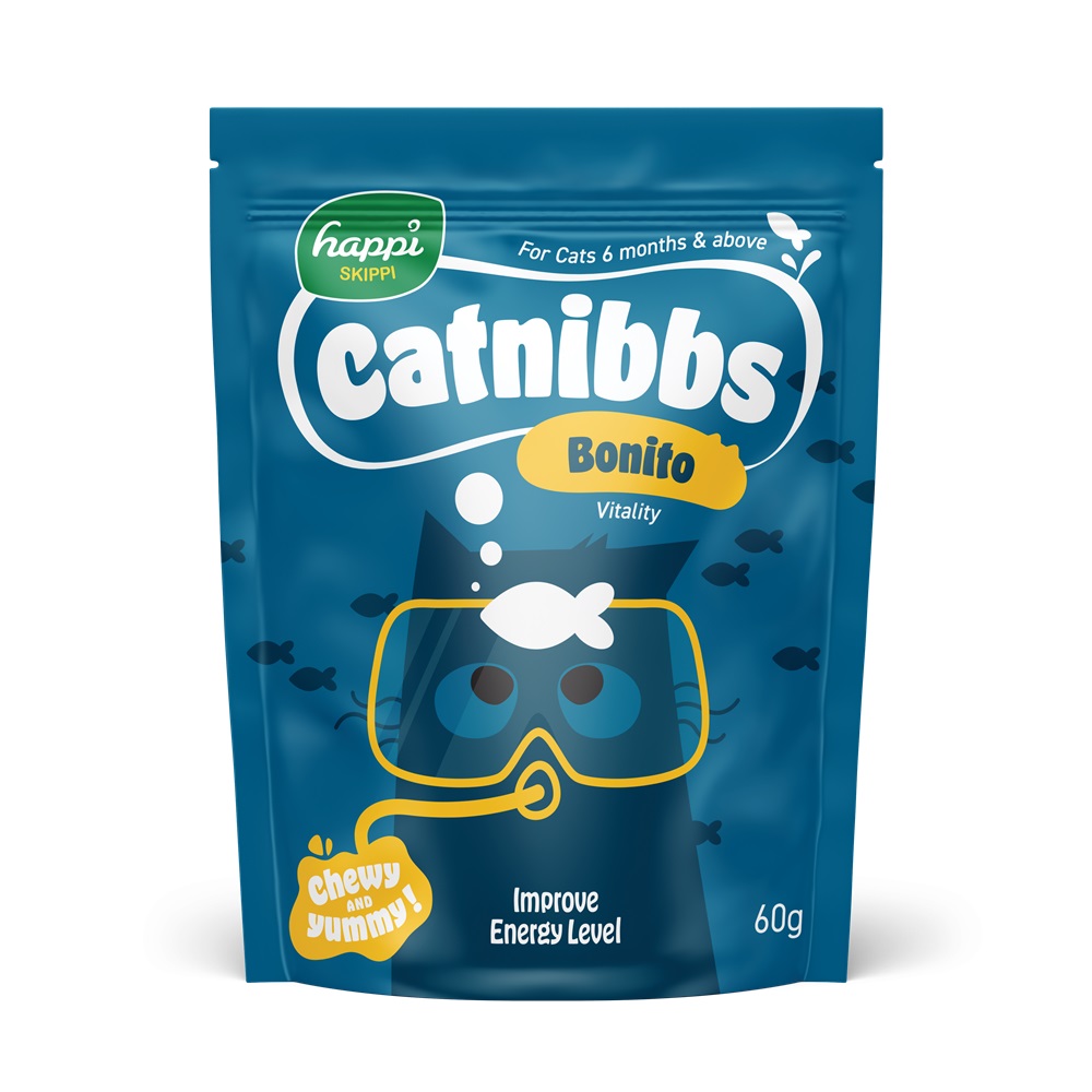 CLEARANCE! Happi Skippi Catnibbs Bonito Flavour Treats for Cats 60g