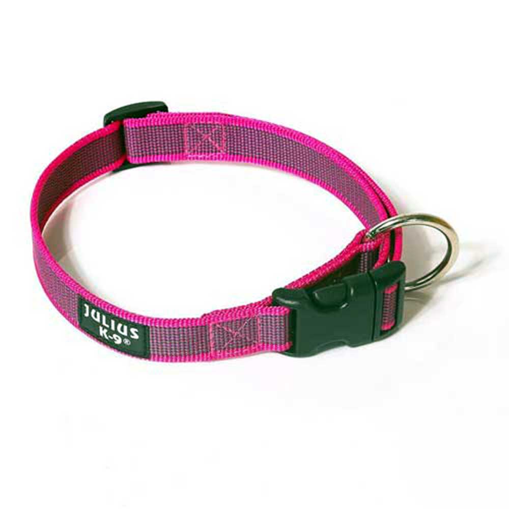Julius-K9 Color-Grey Dog Collar Pink S