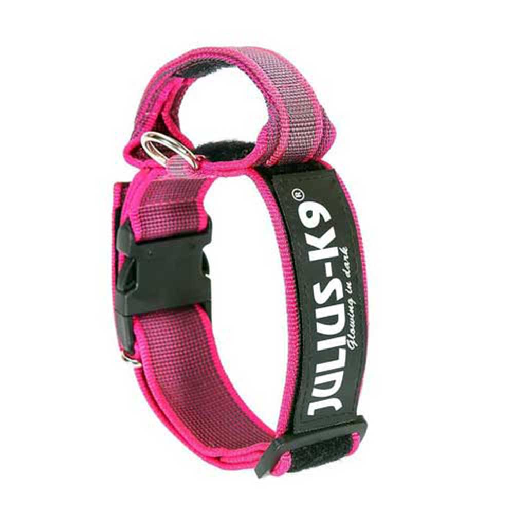 Julius-K9 Color-Grey Dog Collar Pink L