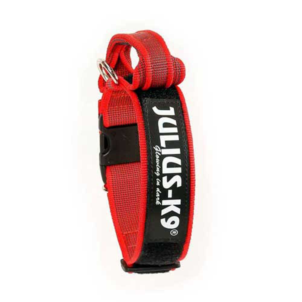Julius-K9 Color-Grey Dog Collar Red L