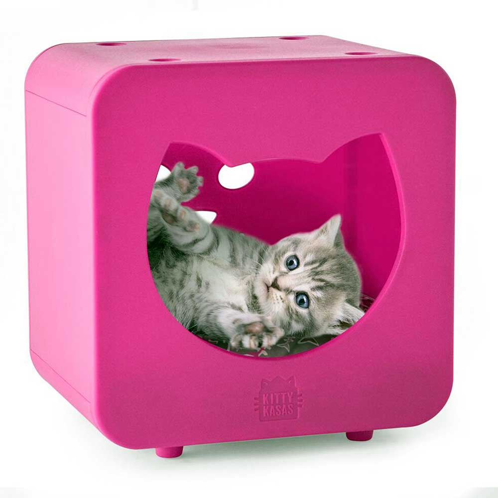 Kitty Kasas 2 Bedroom Cube Cat House Pin