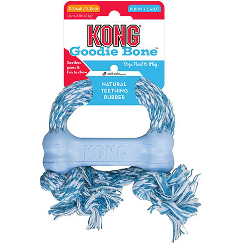 Kong Puppy Goodie Bone with Rope XS