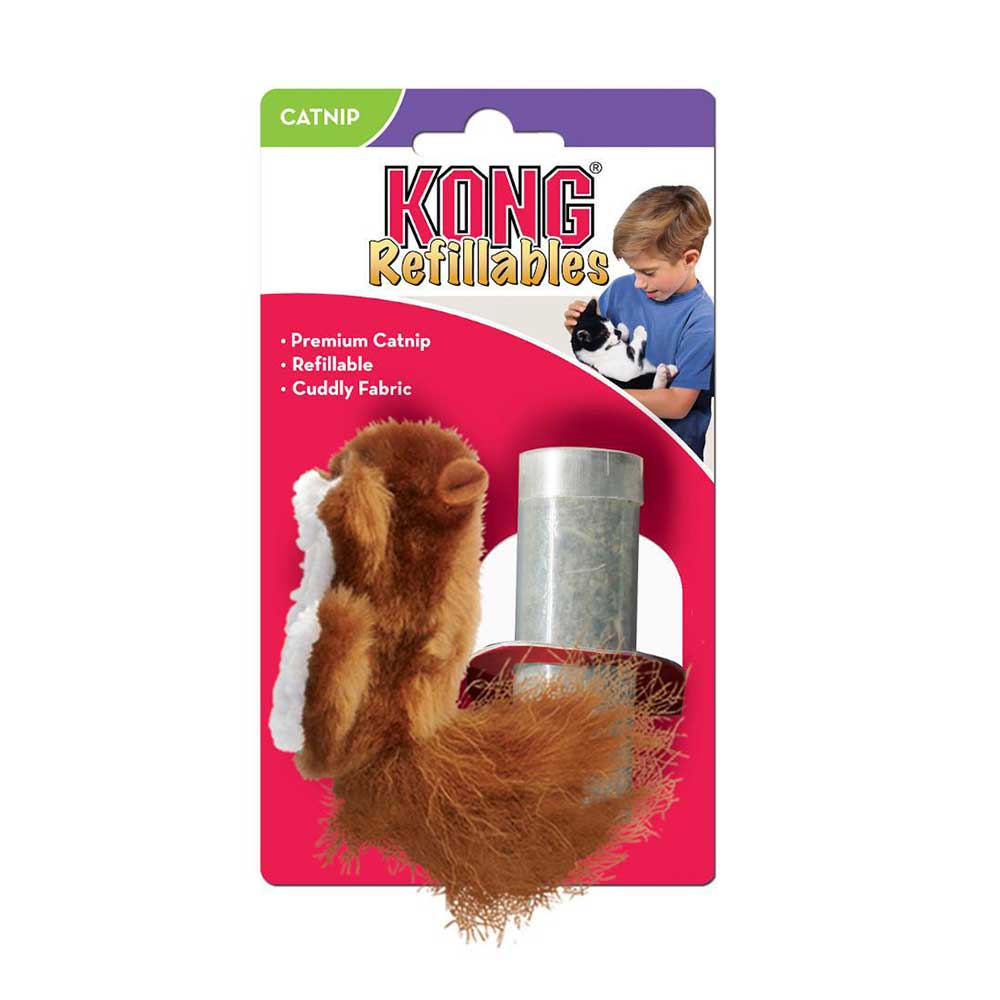 Kong Refill Squirrel w Catnip Cat Toy