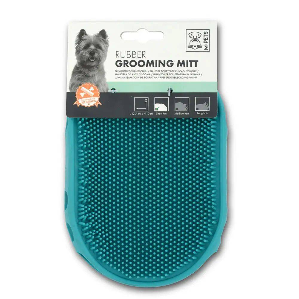 MPets Rubber Grooming Mitt Blue