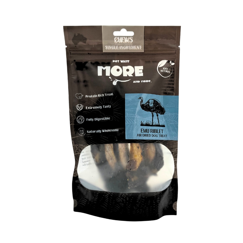 More Air-Dried Emu Riblet Dog Treat 100g