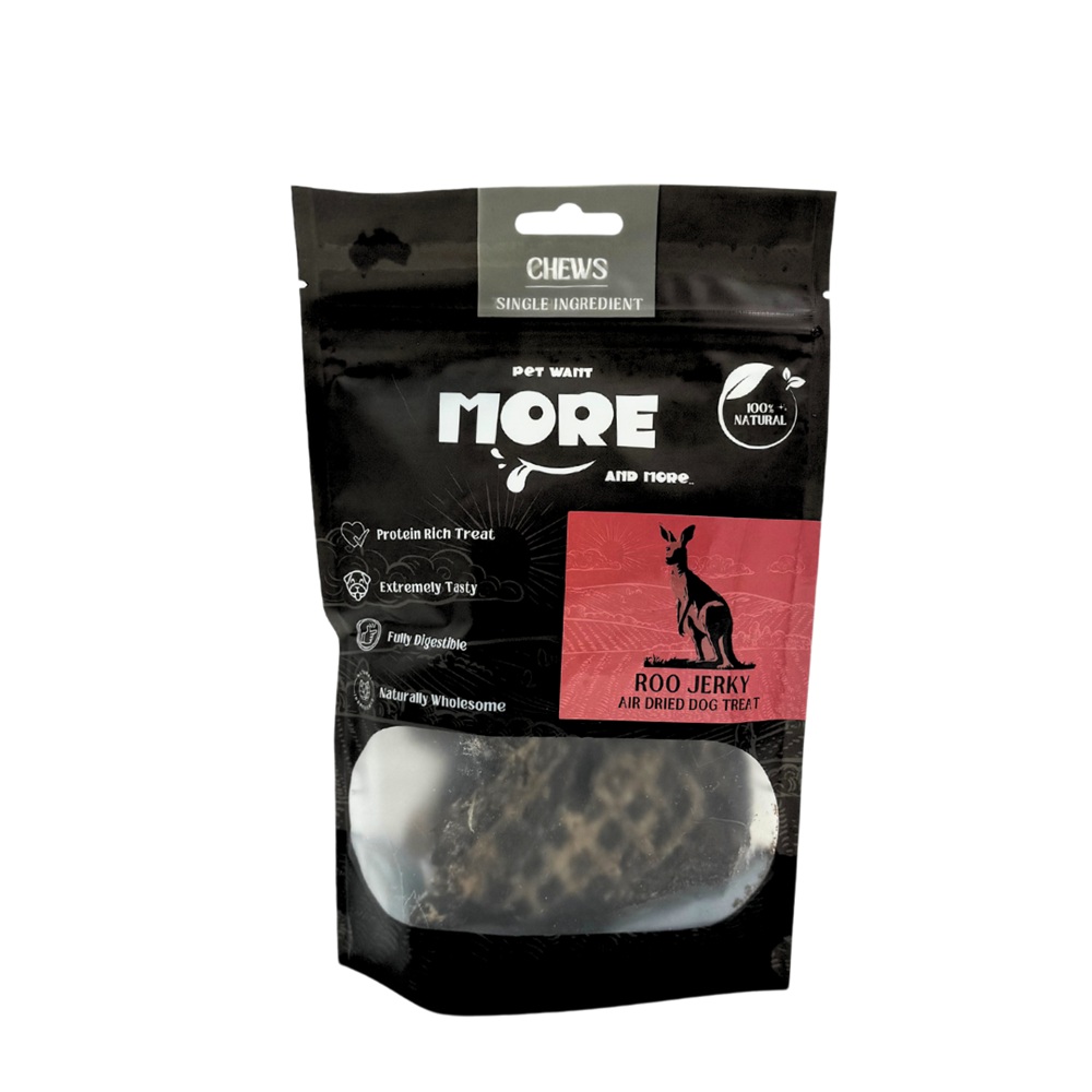 More Air-Dried Roo Jerky Dog Treat 100g