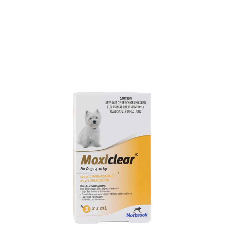 Moxiclear for Dogs 4-10kg 3pk