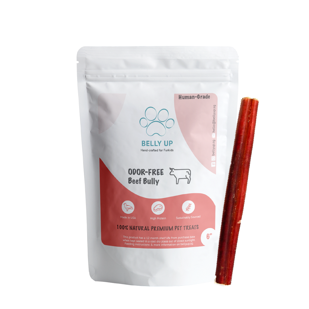 BellyUp Beef Bully Odour-Free 6" For Dog