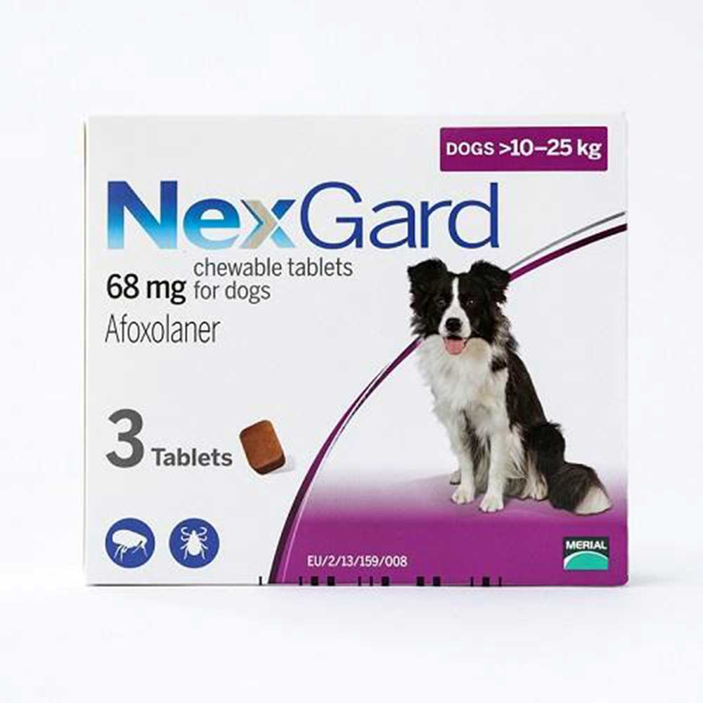 NexGard Chews Medium Dog 10-25 Kg Purple