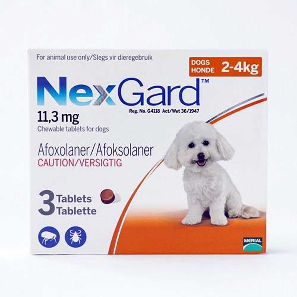 NexGard Chews V-Small Dog 2-4 Kg Orange