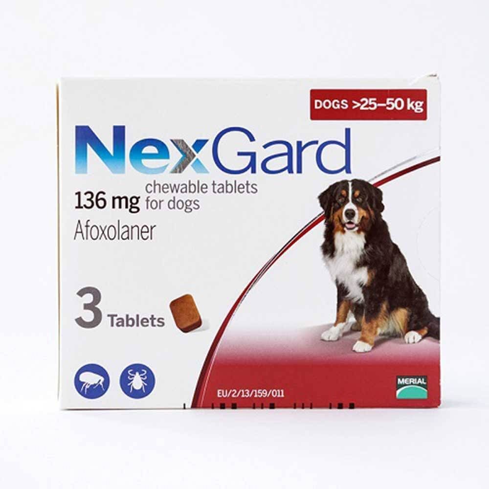 NexGard Chews Large Dog 25-50 Kg Red 3 Pk